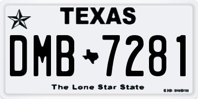 TX license plate DMB7281
