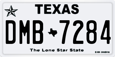 TX license plate DMB7284
