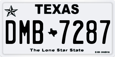 TX license plate DMB7287