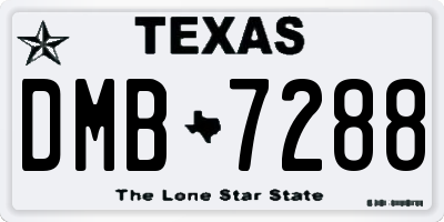 TX license plate DMB7288