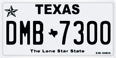 TX license plate DMB7300