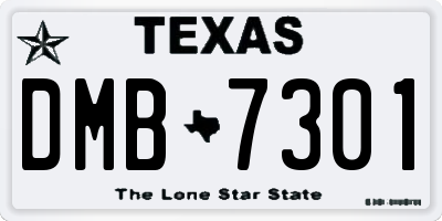 TX license plate DMB7301