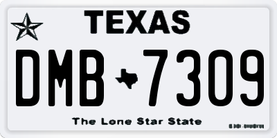 TX license plate DMB7309