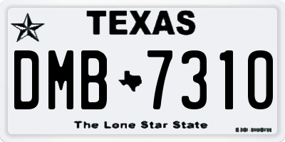 TX license plate DMB7310