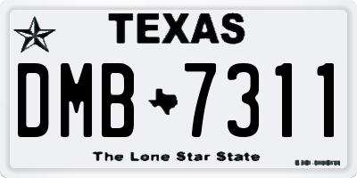 TX license plate DMB7311