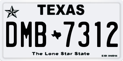 TX license plate DMB7312