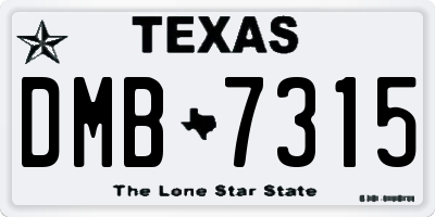 TX license plate DMB7315
