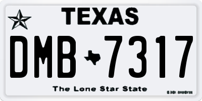 TX license plate DMB7317