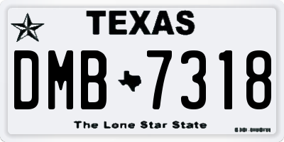 TX license plate DMB7318