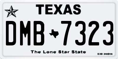 TX license plate DMB7323