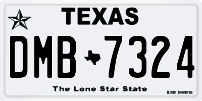 TX license plate DMB7324
