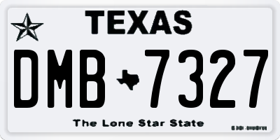 TX license plate DMB7327