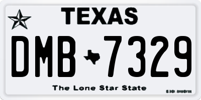 TX license plate DMB7329