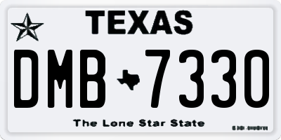 TX license plate DMB7330