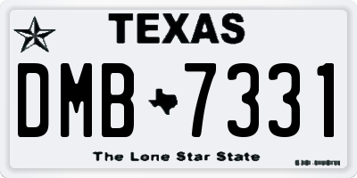 TX license plate DMB7331
