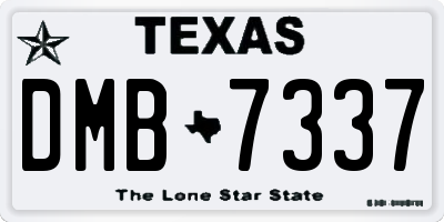 TX license plate DMB7337