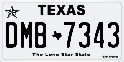 TX license plate DMB7343