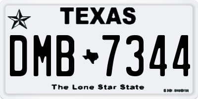TX license plate DMB7344