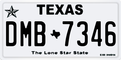 TX license plate DMB7346