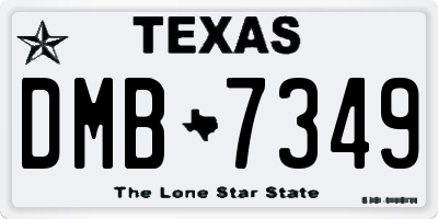 TX license plate DMB7349