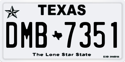 TX license plate DMB7351