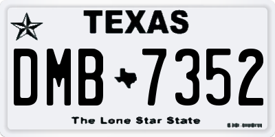 TX license plate DMB7352