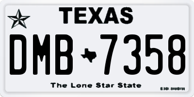 TX license plate DMB7358