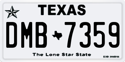 TX license plate DMB7359