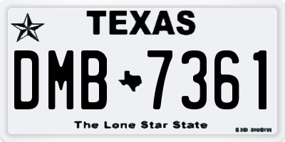 TX license plate DMB7361