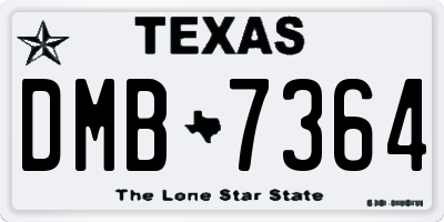 TX license plate DMB7364