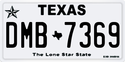 TX license plate DMB7369