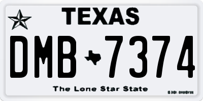 TX license plate DMB7374