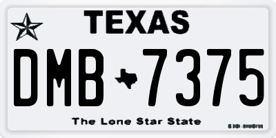 TX license plate DMB7375