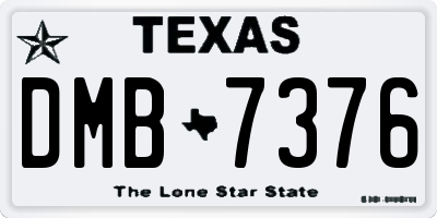TX license plate DMB7376