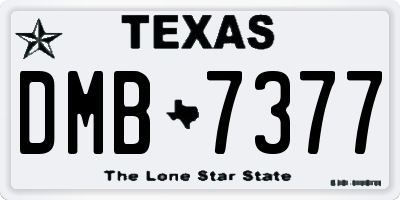TX license plate DMB7377