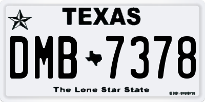 TX license plate DMB7378