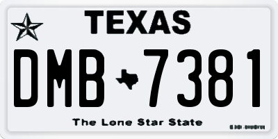 TX license plate DMB7381