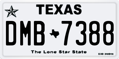 TX license plate DMB7388