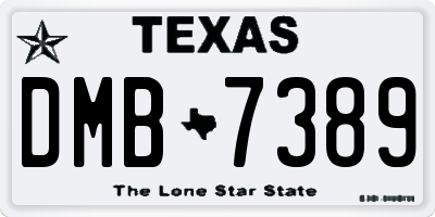 TX license plate DMB7389
