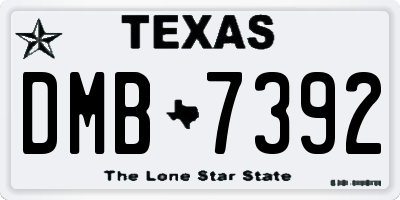 TX license plate DMB7392