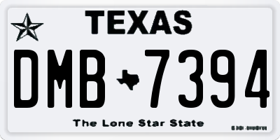 TX license plate DMB7394