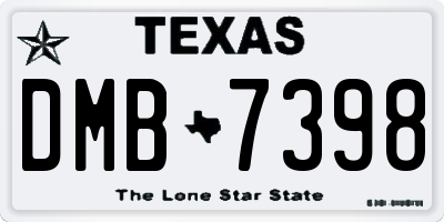 TX license plate DMB7398