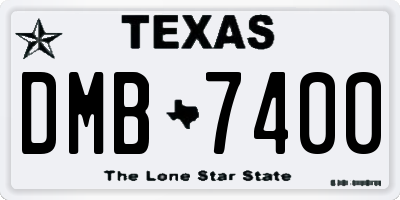 TX license plate DMB7400