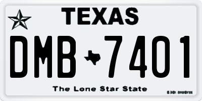 TX license plate DMB7401