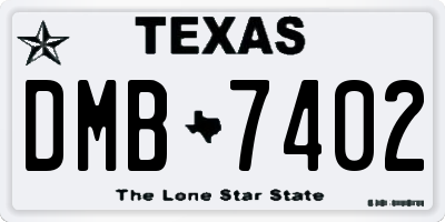 TX license plate DMB7402