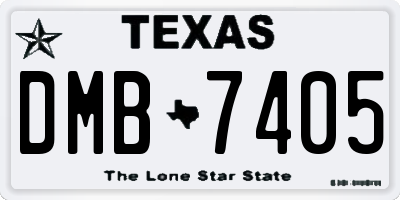 TX license plate DMB7405