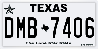 TX license plate DMB7406