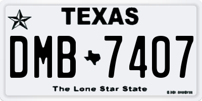 TX license plate DMB7407