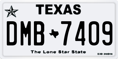TX license plate DMB7409