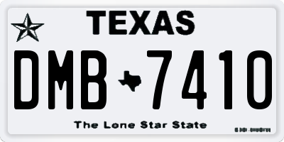 TX license plate DMB7410